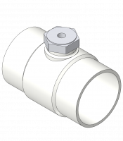 PVDF 220_Sampling Tee_with PT-female thread_PVDF UHP natural