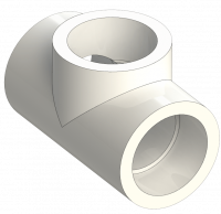 PVDF 056 тройник равнопроходной раструбный